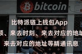 比特派链上钱包App 包括来去金额、来去时刻、来去对应的地址等精通讯息