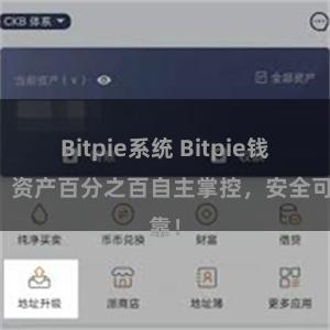 Bitpie系统 Bitpie钱包：资产百分之百自主掌控，安全可靠！