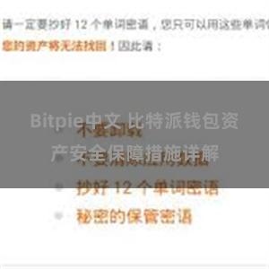 Bitpie中文 比特派钱包资产安全保障措施详解