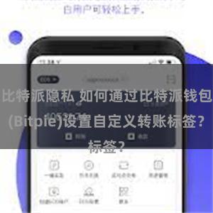 比特派隐私 如何通过比特派钱包(Bitpie)设置自定义转账标签？