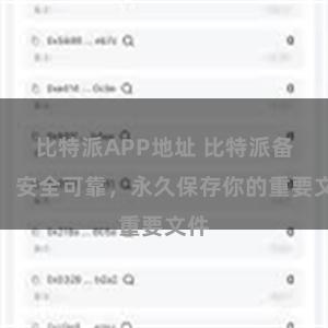 比特派APP地址 比特派备份：安全可靠，永久保存你的重要文件