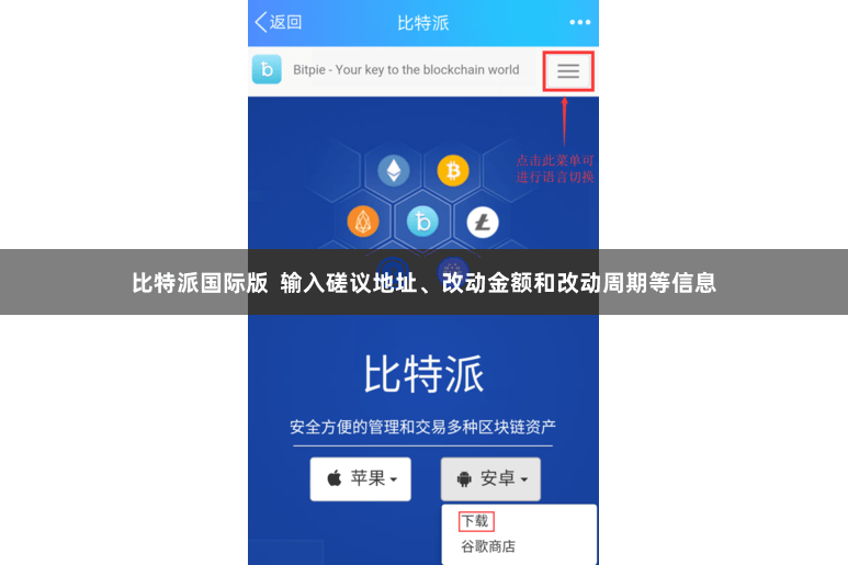 比特派国际版  输入磋议地址、改动金额和改动周期等信息